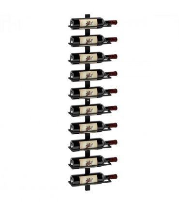 HOMCOM Wall Mount Wine Rack, Wall Wine Rack for 10 Wine Bottles, Black