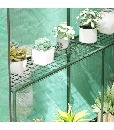 Outsunny Walk in Greenhouse w/Shelves Steeple Grow House 120 x 186 x 190 cm