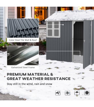 Galvanised Steel Storage Shed - Durable Design & Ample Space 7x6ft