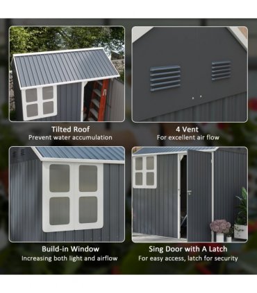 Galvanised Steel Storage Shed - Durable Design & Ample Space 7x6ft