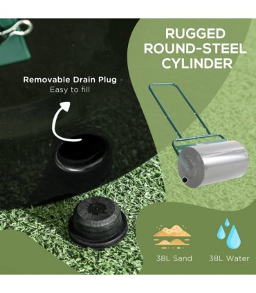Outsunny Combination Push w/ 38L Sand or Water Garden Dark Green