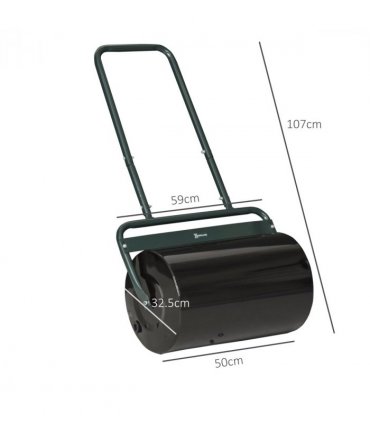 Outsunny Combination Push w/ 38L Sand or Water Garden Dark Green