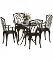 Outsunny 5 PCs Garden Dining Set, Garden Furniture Set, Bronze Tone