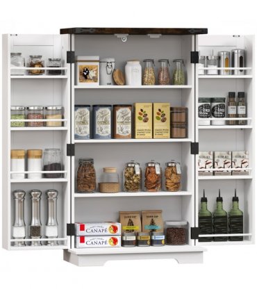 Stylish Farmhouse Cabinet with Adjustable Shelves - Sturdy Storage Solution
