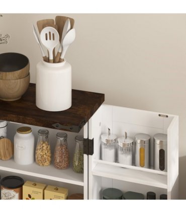 Stylish Farmhouse Cabinet with Adjustable Shelves - Sturdy Storage Solution