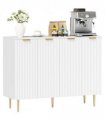 HOMCOM Sideboard Buffet Cabinet with Adjustable Shelves, White