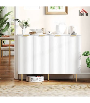 HOMCOM Sideboard Buffet Cabinet with Adjustable Shelves, White