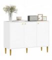 Elegant White Sideboard with Adjustable Shelves & Multi-Use Storage Cabinet
