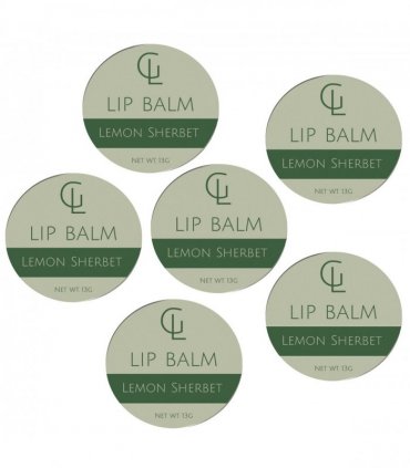 Moisturising Lip Balm - Lemon Sherbet x6 tins