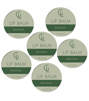 Moisturising Lip Balm - Banana x6 tins