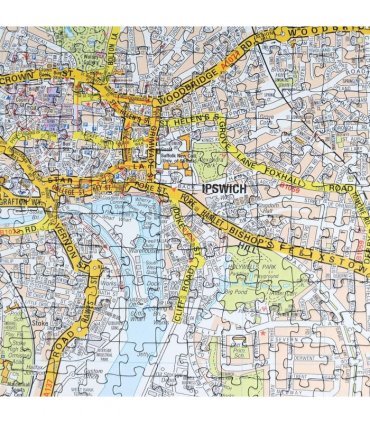 A to Z Map of  Ipswich 1000 Piece Jigsaw