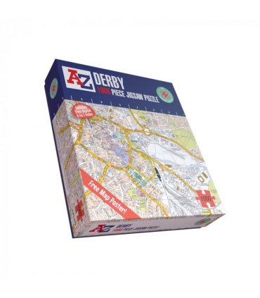 A to Z Map of  Derby 1000 Piece Jigsaw