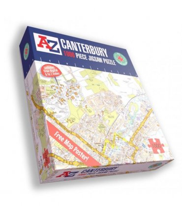 A to Z Map of  Canterbury 1000 Piece Jigsaw