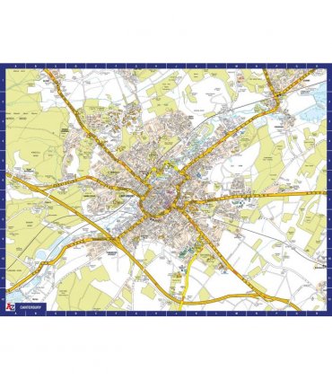 A to Z Map of  Canterbury 1000 Piece Jigsaw
