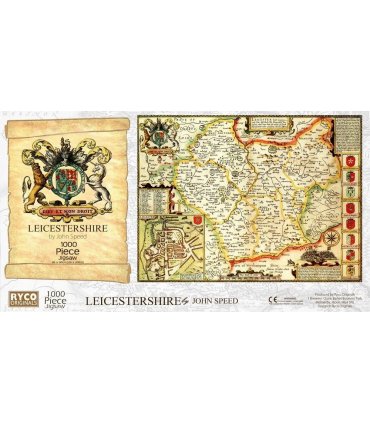 Leicestershire Historical Map 1000 Piece Jigsaw Puzzle (1610)