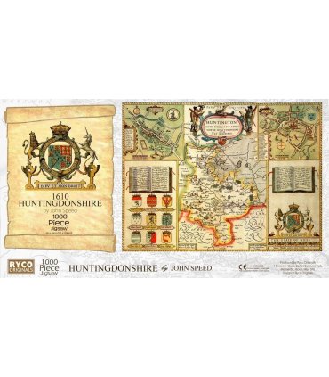 Huntingdonshire Historical Map 1000 Piece Jigsaw Puzzle (1610)
