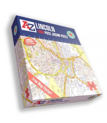 A to Z Map of  Lincoln 1000 Piece Jigsaw