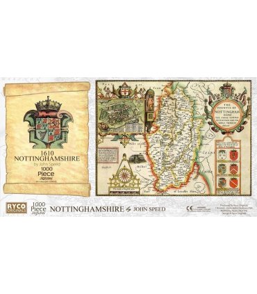 Nottinghamshire Historical Map 1000 Piece Jigsaw Puzzle (1610)