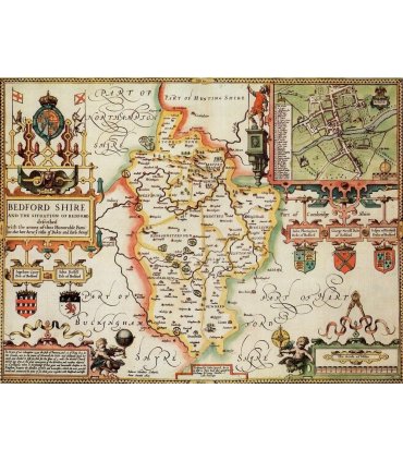 Bedfordshire Historical Map 1000 Piece Jigsaw Puzzle (1610)