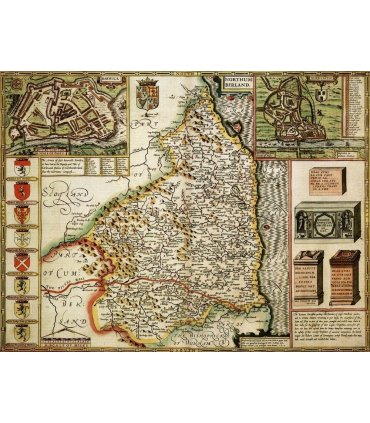 Northumberland Historical Map 1000 Piece Jigsaw Puzzle (1610)