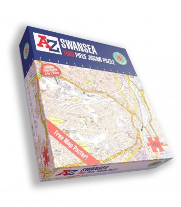 A to Z Map of  Swansea 1000 Piece Jigsaw
