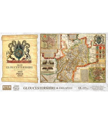 Gloucestershire Historical Map 1000 Piece Jigsaw Puzzle (1610)