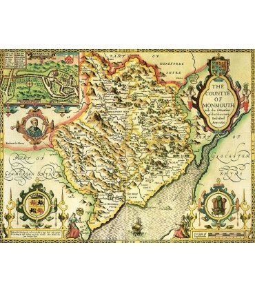 Monmouthshire Historical Map 1000 Piece Jigsaw Puzzle (1610)