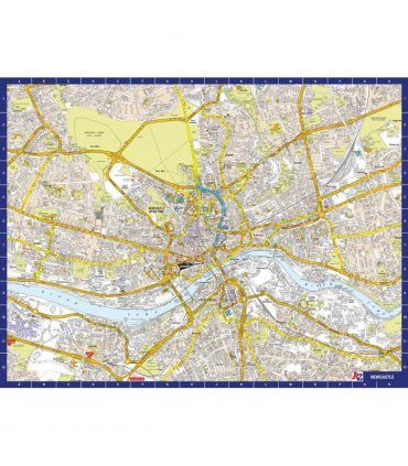 A to Z Map of  Newcastle 1000 Piece Jigsaw