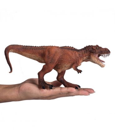 Red T-Rex Hunting Dinosaur Toy  Realistic Prehistoric Figure