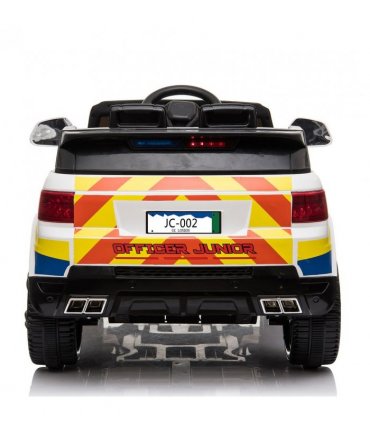 【Same Code：95123812】Dual Drive 12V 7Ah Police Car with 2.4G Remote Control White