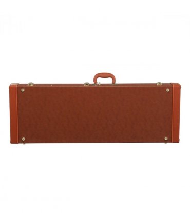 【Replace 82303602】 Electric Guitar Square PU Hard Case Fits ST TL Burning fire 170 Style Electric Guitar Brown