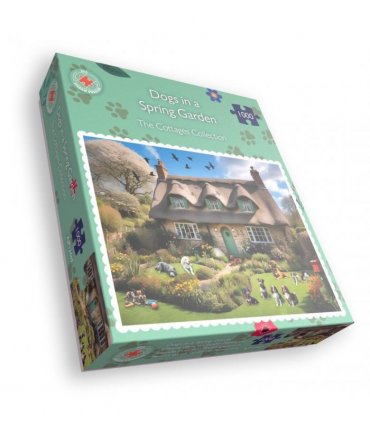 Dogs In A Spring Cottage Garden 1000 Piece Jigsaw