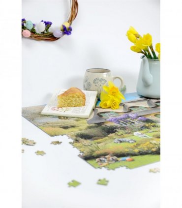 Dogs In A Spring Cottage Garden 1000 Piece Jigsaw