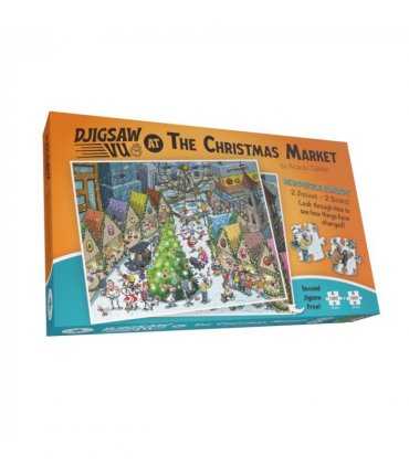 Djigsaw Vu at the Christmas Market 2 x 1000 Jigsaw Puzzles