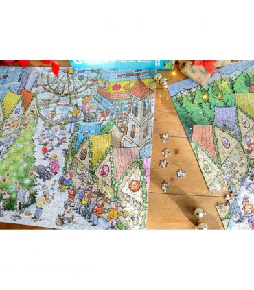 Djigsaw Vu at the Christmas Market 2 x 1000 Jigsaw Puzzles