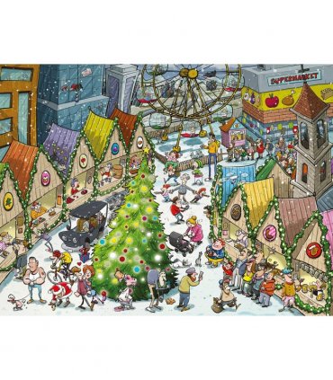 Djigsaw Vu at the Christmas Market 2 x 1000 Jigsaw Puzzles