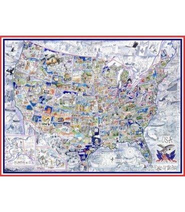 USA Map - Tim Bulmer 1000 Piece Jigsaw Puzzle