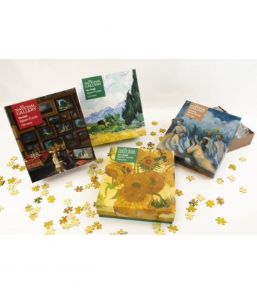 A Winter Scene with Skaters near a Castle - National Gallery 400 Piece Circular Jigsaw Puzzle