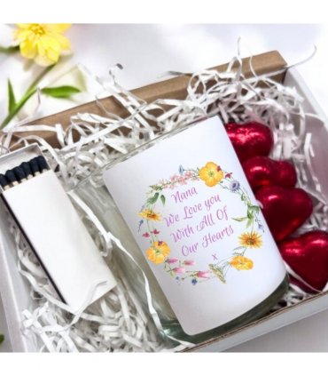 Nana We Love You Candle Gift Set | Birthday Gift for Nana | Message Candle For Nana | Mothers Day Hamper UK | Nana Hamper | Mum Gift Box