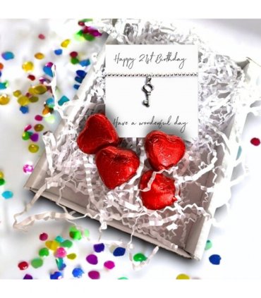 Happy 21st Birthday Bracelet Mini Gift Hamper | 21st Key Bracelet Gift | Daughters 21st Birthday | Girls 21st Birthday Gift Set UK