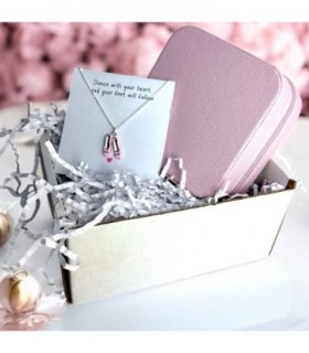 Ballet Shoes Necklace & Jewellery Box Gift Hamper | Girls Birthday | Gift For A Dancer | Dance Gifts | Girls Christmas Present | Gifts UK