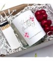 Pink Flowers Happy Birthday Candle Gift Set | Birthday Gift Box For Her | Birthday Gift | Birthday Gift Hamper | Mums Birthday Gift UK