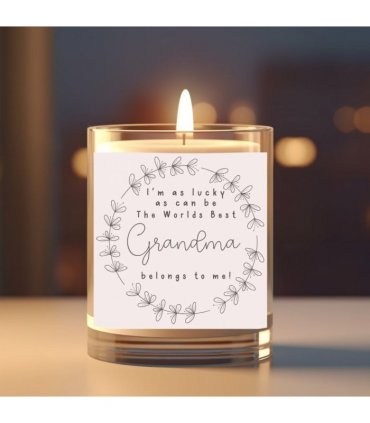 Best Grandma Candle Gift Set | Birthday Gift for Nana | Message Candle For Granny | Mothers Day Hamper UK | Gran Mothers Gift | Mum Gift Box