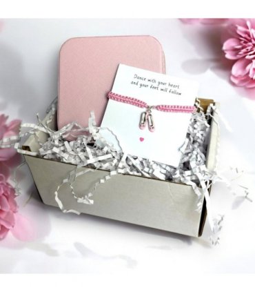 Ballet Shoes Friendship Bracelet & Jewellery Box Gift Hamper | Girls Birthday | Gift For A Dancer | Dance Gifts | Girls Christmas Present UK