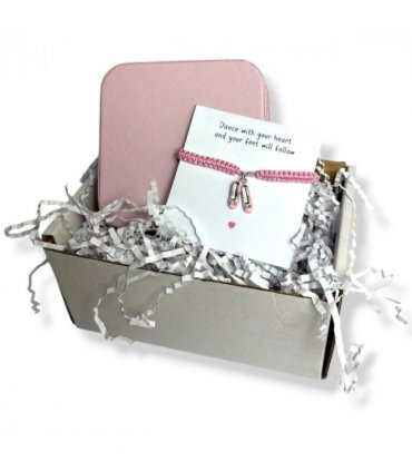 Ballet Shoes Friendship Bracelet & Jewellery Box Gift Hamper | Girls Birthday | Gift For A Dancer | Dance Gifts | Girls Christmas Present UK