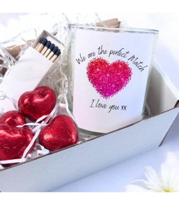 Perfect Match Candle Gift Set | Wedding Gift Couples Names | Brides Gift UK | Couple Wedding Gifts | Engagment Candle Gift UK