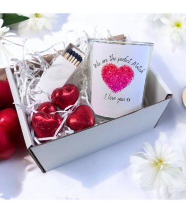 Perfect Match Candle Gift Set | Wedding Gift Couples Names | Brides Gift UK | Couple Wedding Gifts | Engagment Candle Gift UK