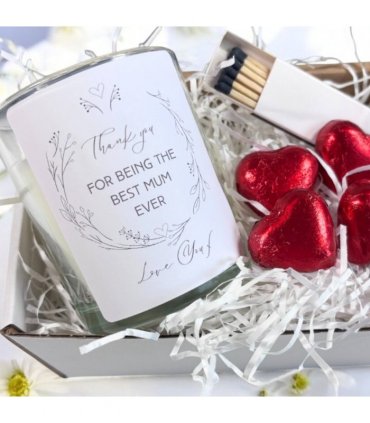 Thank you For Being The Best Mum Ever Candle Gift Set | Scented Candle Gift Box | Mums Gift Box | Mums Gift Hamper | Best Mum Hamper UK