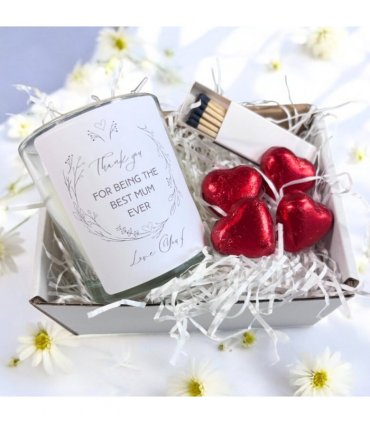 Thank you For Being The Best Mum Ever Candle Gift Set | Scented Candle Gift Box | Mums Gift Box | Mums Gift Hamper | Best Mum Hamper UK