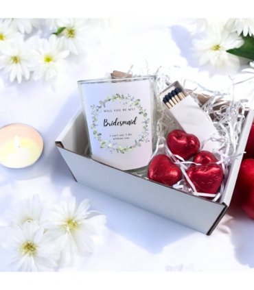 Personalised Will You Be My Bridesmaid? | Glass Jar Candle Gift Set | Wedding Announcement Gift | I Can't Say I Do Without You UK
